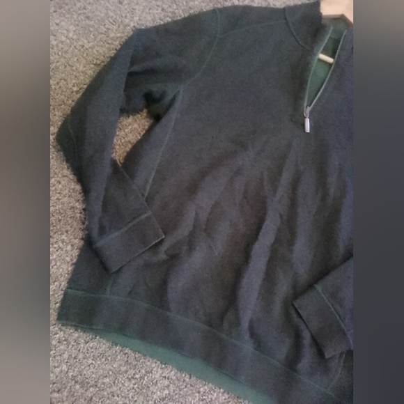 Tommy Bahama Reversible Gray/Green Zip Up - Picture 3 of 8